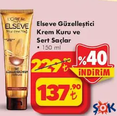 ELSEVE GÜZELLEŞTİRİCİ KREM KURU VE SERT SAÇLAR 150 ML